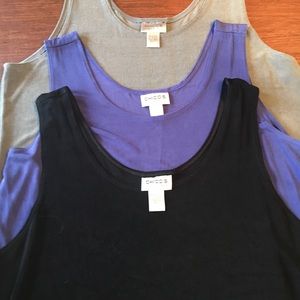 Chicos classic travelers tanks - set of 3